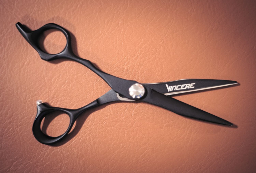 Vincere Hades Black Left Handed Scissors 6"