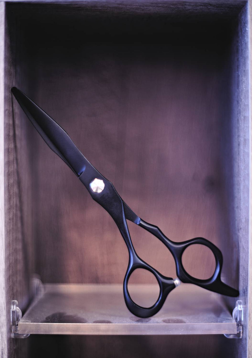 Vincere Hades Black Left Handed Scissors 6"