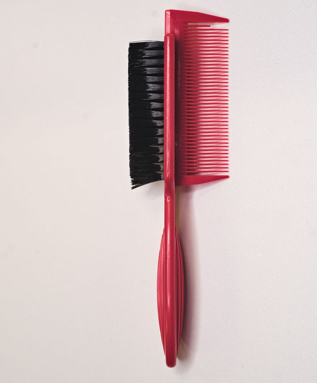 BarberStyle Fade Brush With Comb Red