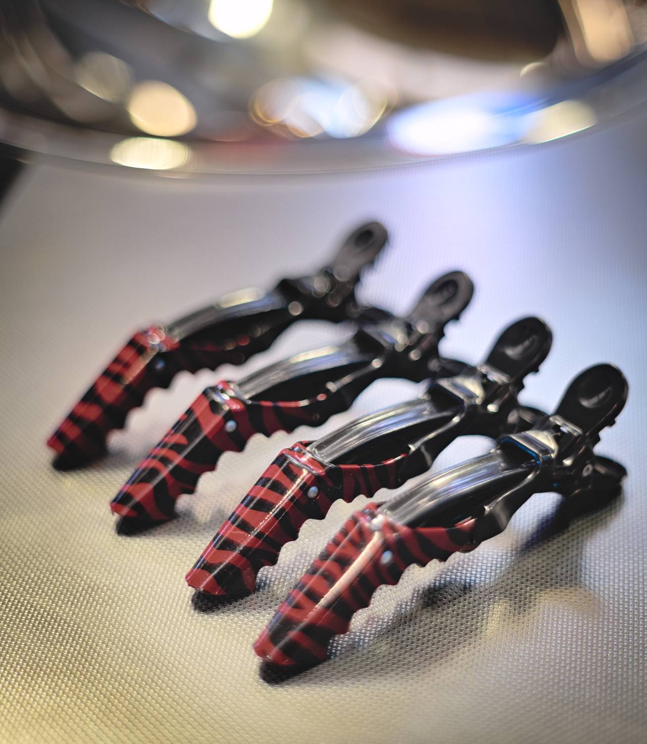 Hair Theory Zebra Croc Clips Red (4)