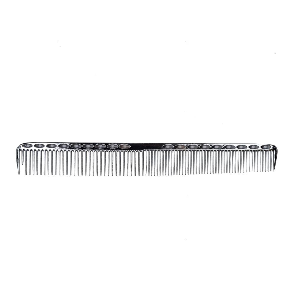 BarberStyle Metal Comb Silver Short