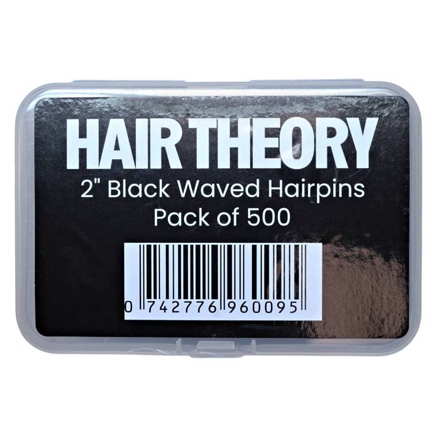 Hair Theory 2" Black Waved Hairpins (500)