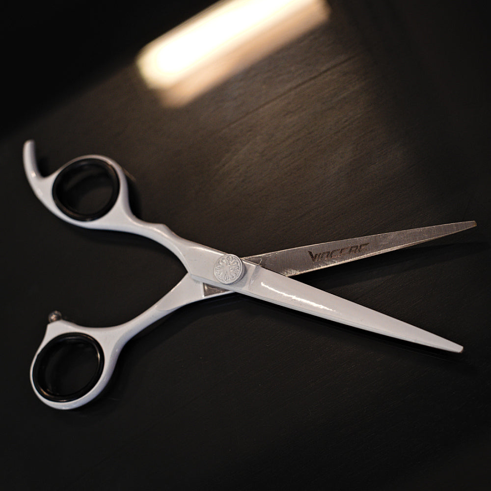 Vincere White Ghost Left Handed Scissors 6"