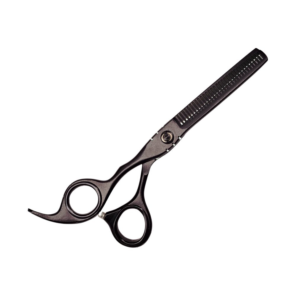 BarberStyle Black Japanese Nero Left Handed Thinning Scissors 6"