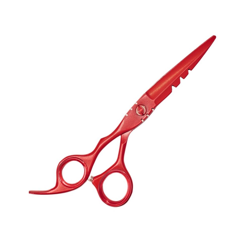 BarberStyle Red Japanese Nero Left Handed Scissors 6"