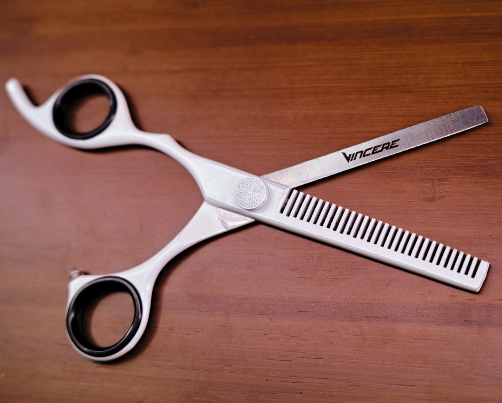 Vincere White Ghost Left Handed Thinning Scissor 6"