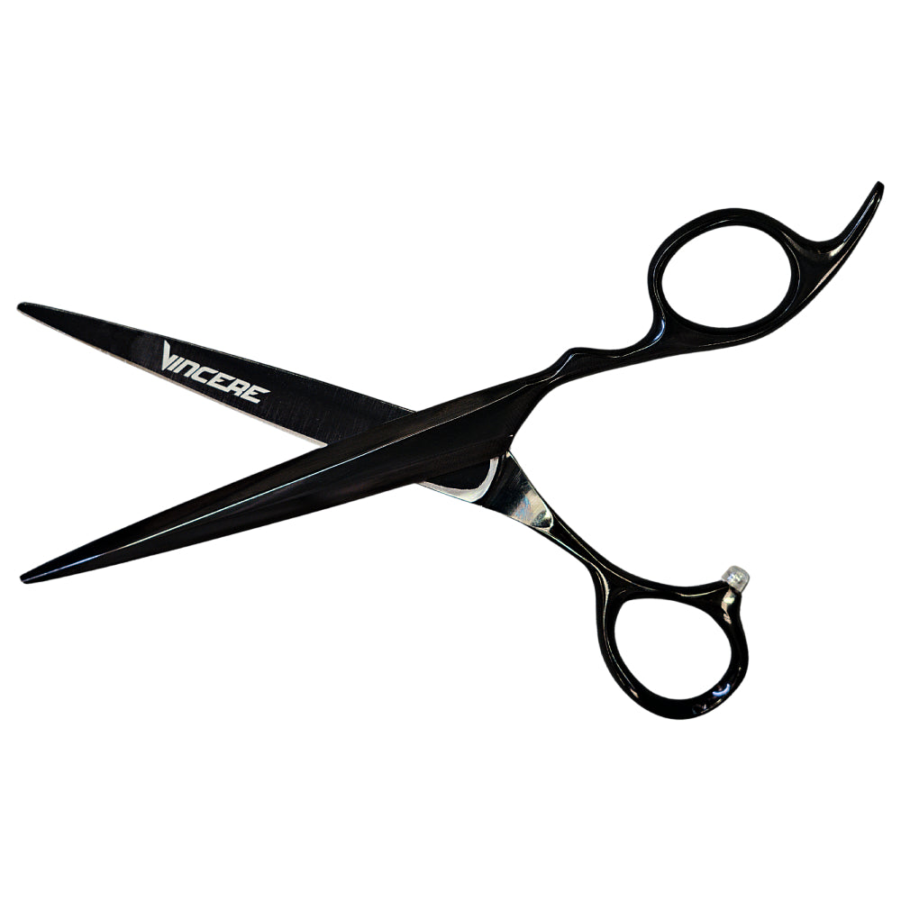 Vincere Whisper Knight Black Scissors 6.5"