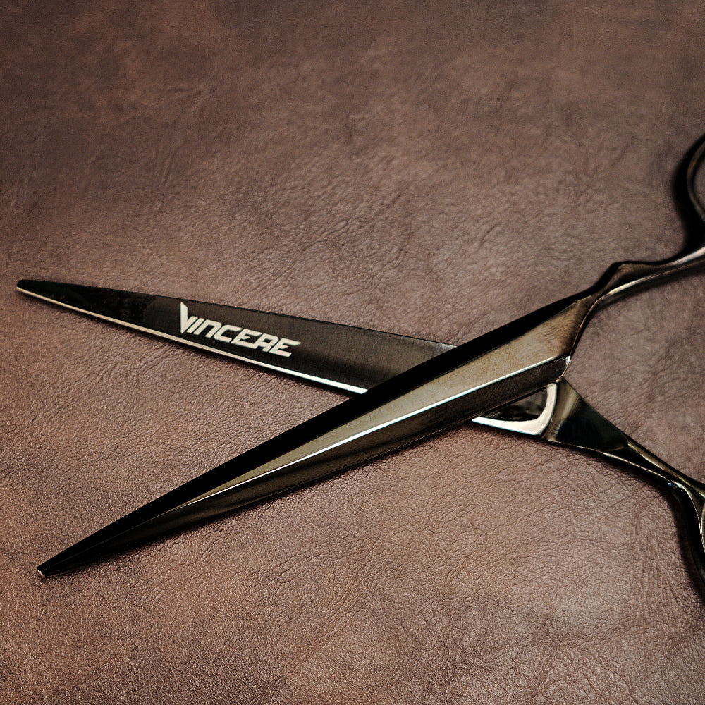 Vincere Whisper Knight Black Scissors 6.5"