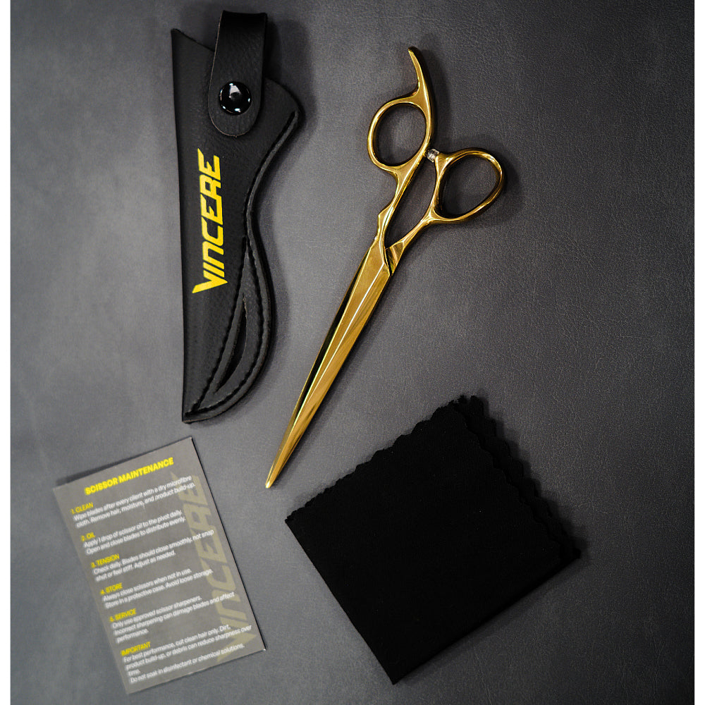 Vincere Whisper Knight Gold Scissors 6.5"