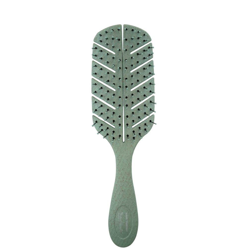 Hair Theory x Biofriendly Leaf Detangling Brush Green