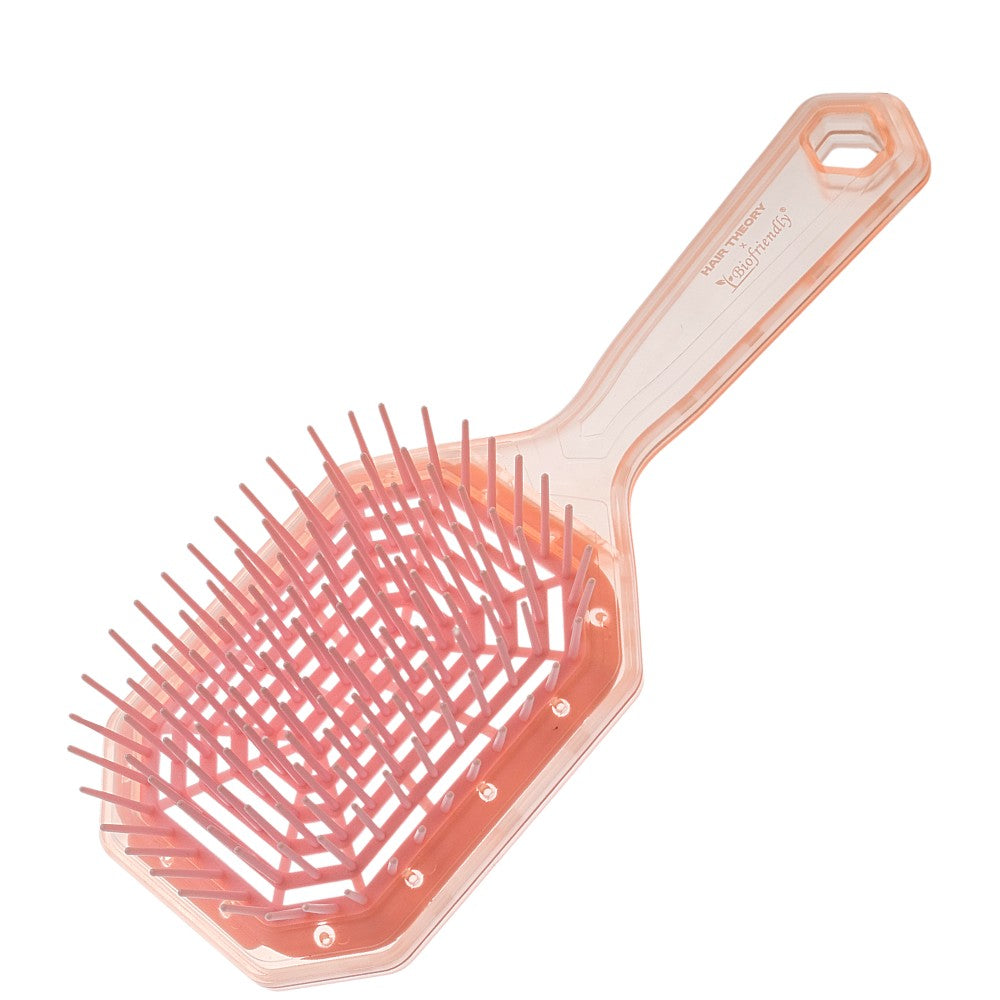 Hair Theory x Biofriendly Polarglace Detangler Brush Clear Pink
