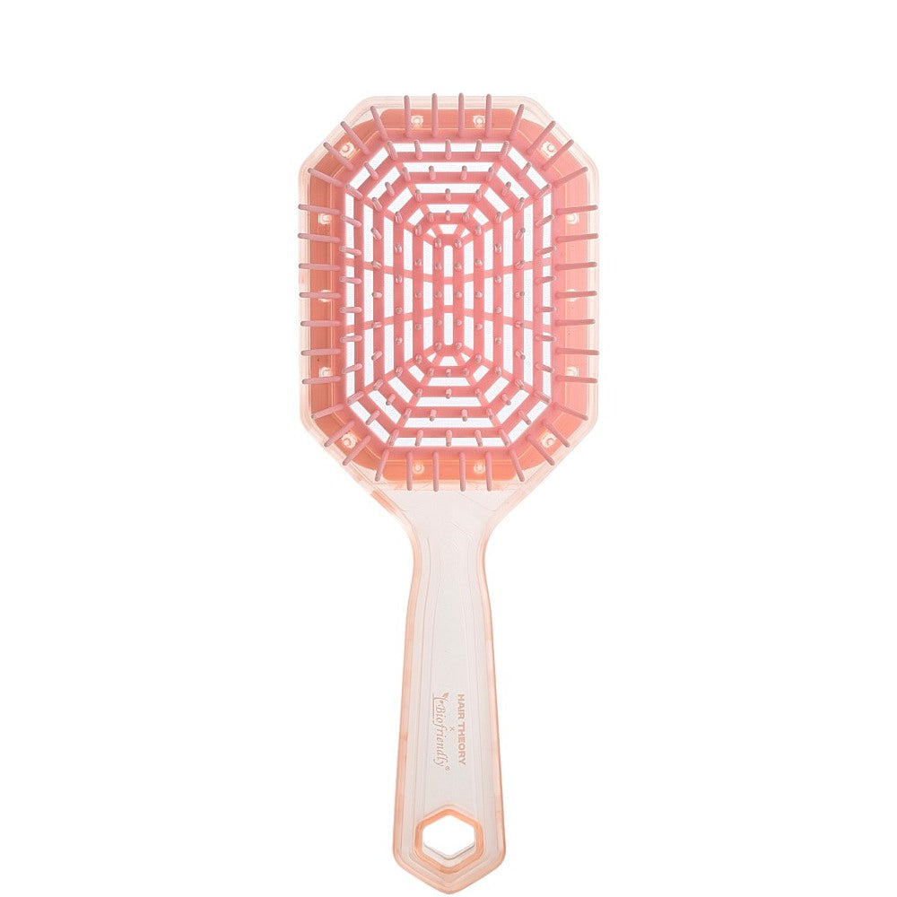 Hair Theory x Biofriendly Polarglace Detangler Brush Clear Pink