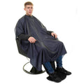 Crewe Orlando Pinstripe Barber Cape Stud Fasten Navy
