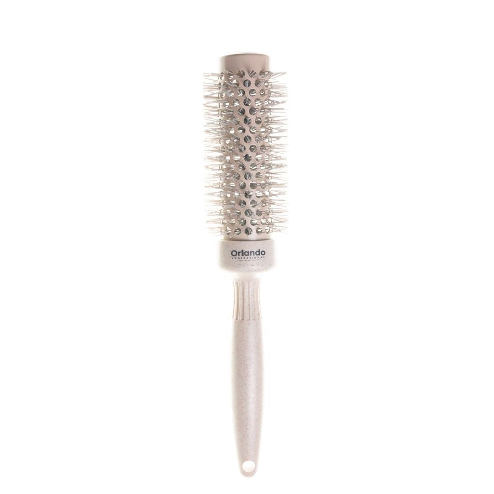 Crewe Orlando Ionic Heat Retaining Wheat Hair Brush 32mm - Vanilla