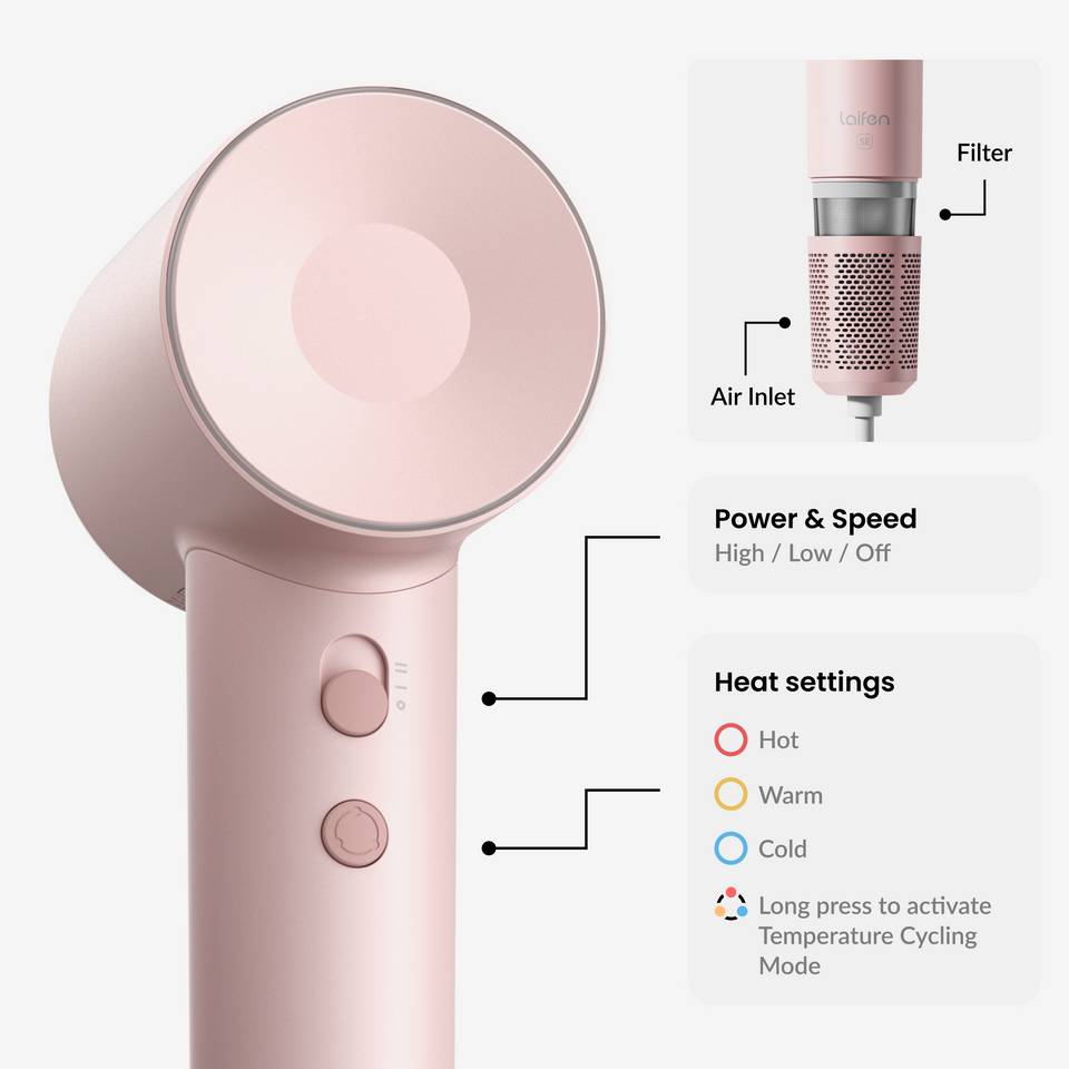 Laifen SE Hair Dryer Matte Pink