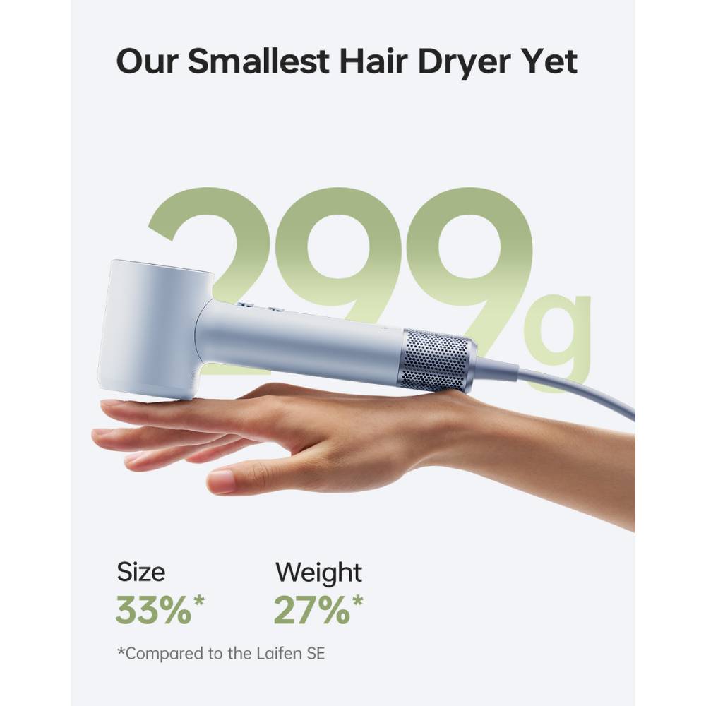 Laifen Mini High Speed Hair Dryer Glacier Blue