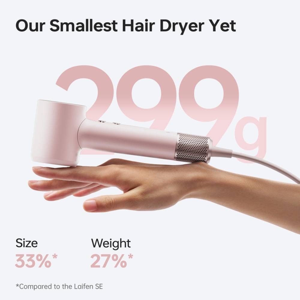 Laifen Mini High Speed Hair Dryer Coral Pink