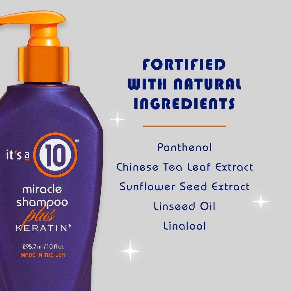 It's a 10 Miracle Shampoo Plus Keratin 295ml