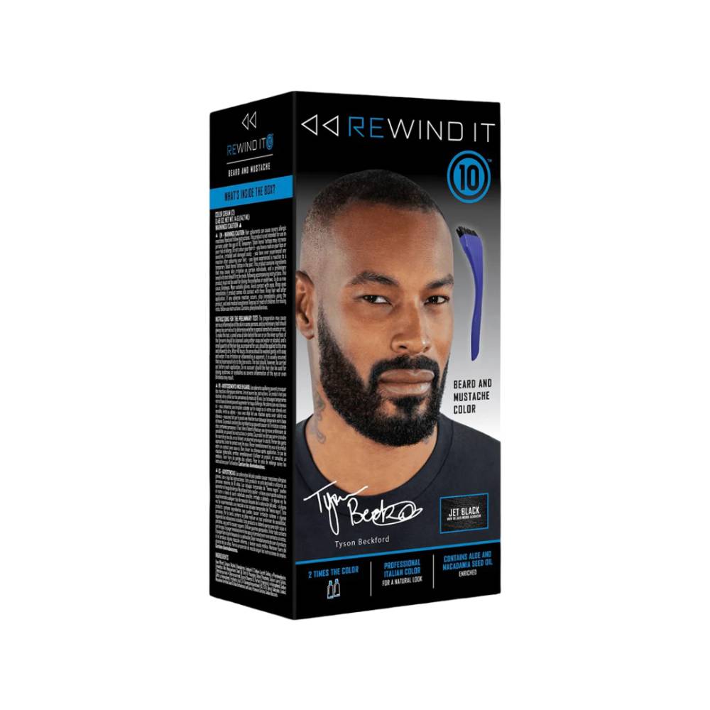 Rewind It 10 Beard and Mustache Color Jet Black