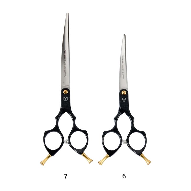 Artero Fusion Curvy Hair Cutting Scissor Black 7"
