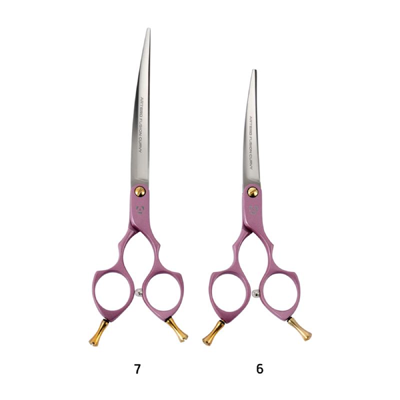 Artero Fusion Curvy Hair Cutting Scissors Pink 7"