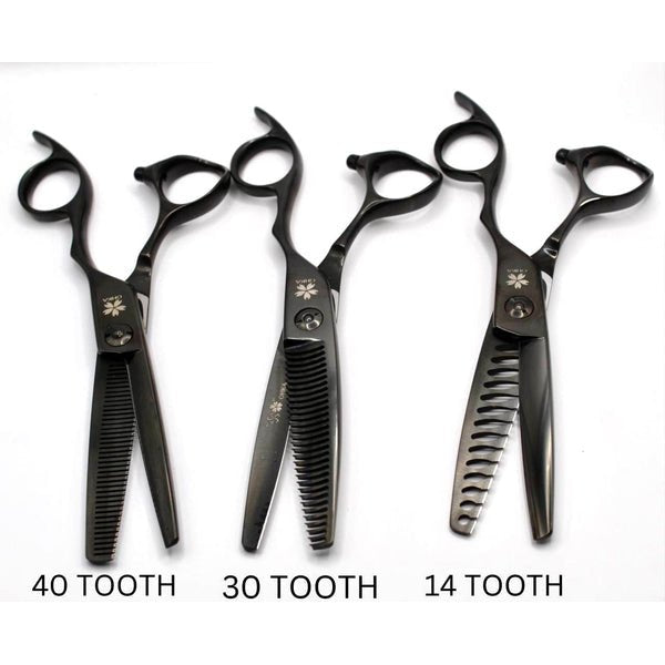 OHKA Black Gloss Thinning Scissors
