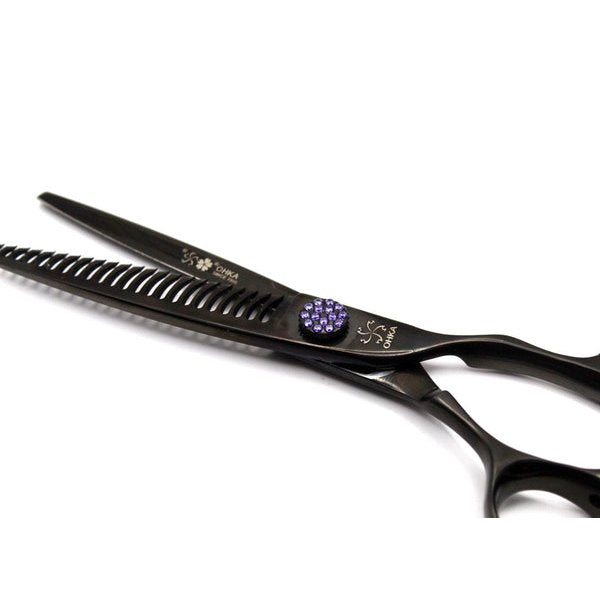 OHKA Jewel Black 30 Teeth Thinning Scissors