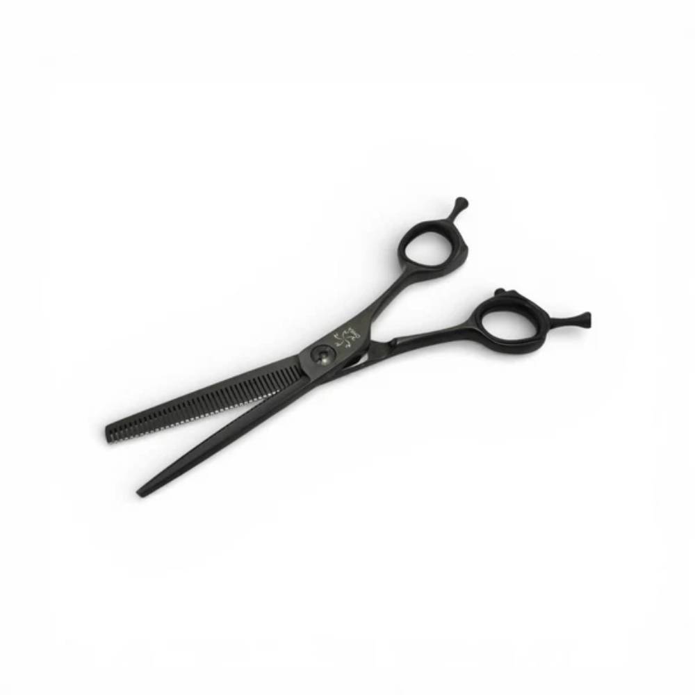 OHKA Elite ND 40 Teeth Reversible Thinning Scissor Black 6"