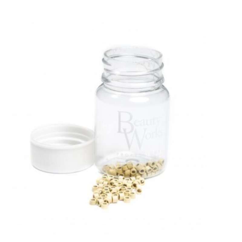 Beauty Works Aluminium Micro Rings Blonde 500 Pieces