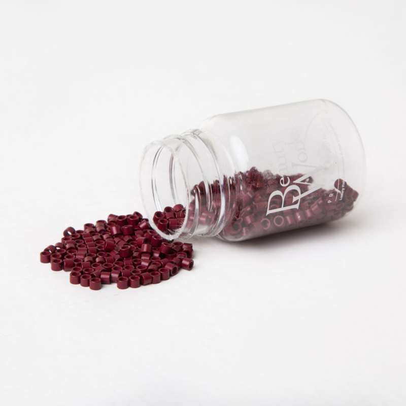Beauty Works Aluminium Micro Rings Red 500 Pieces