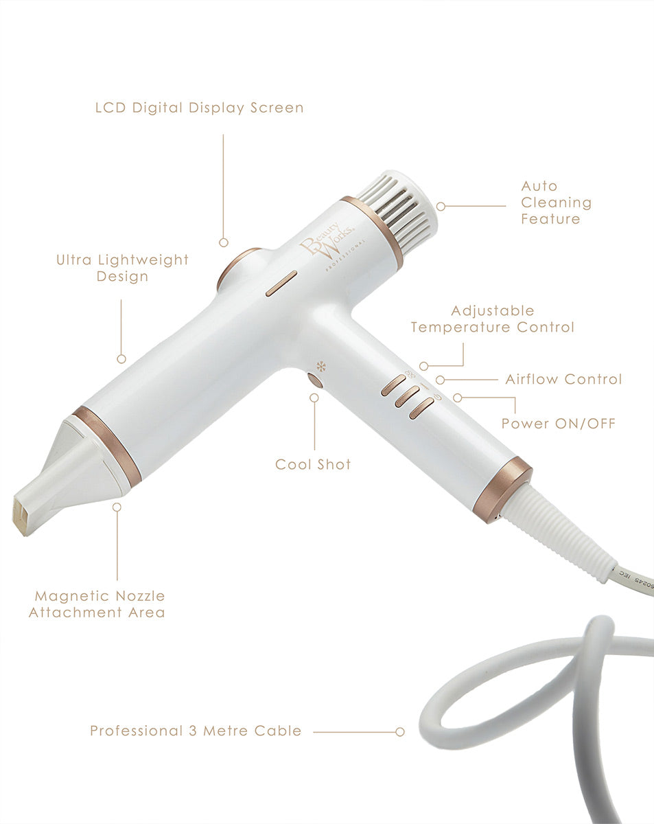 Beauty Works Aeris Digital Hair Dryer White