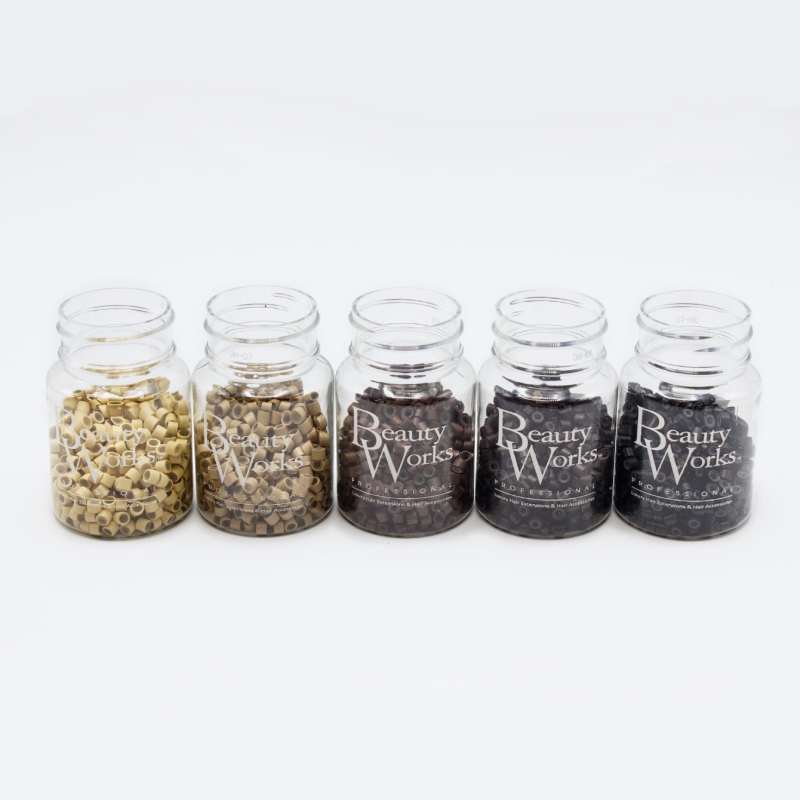 Beauty Works Silicone Lined Aluminium Micro Rings Dark Blonde 500 pcs