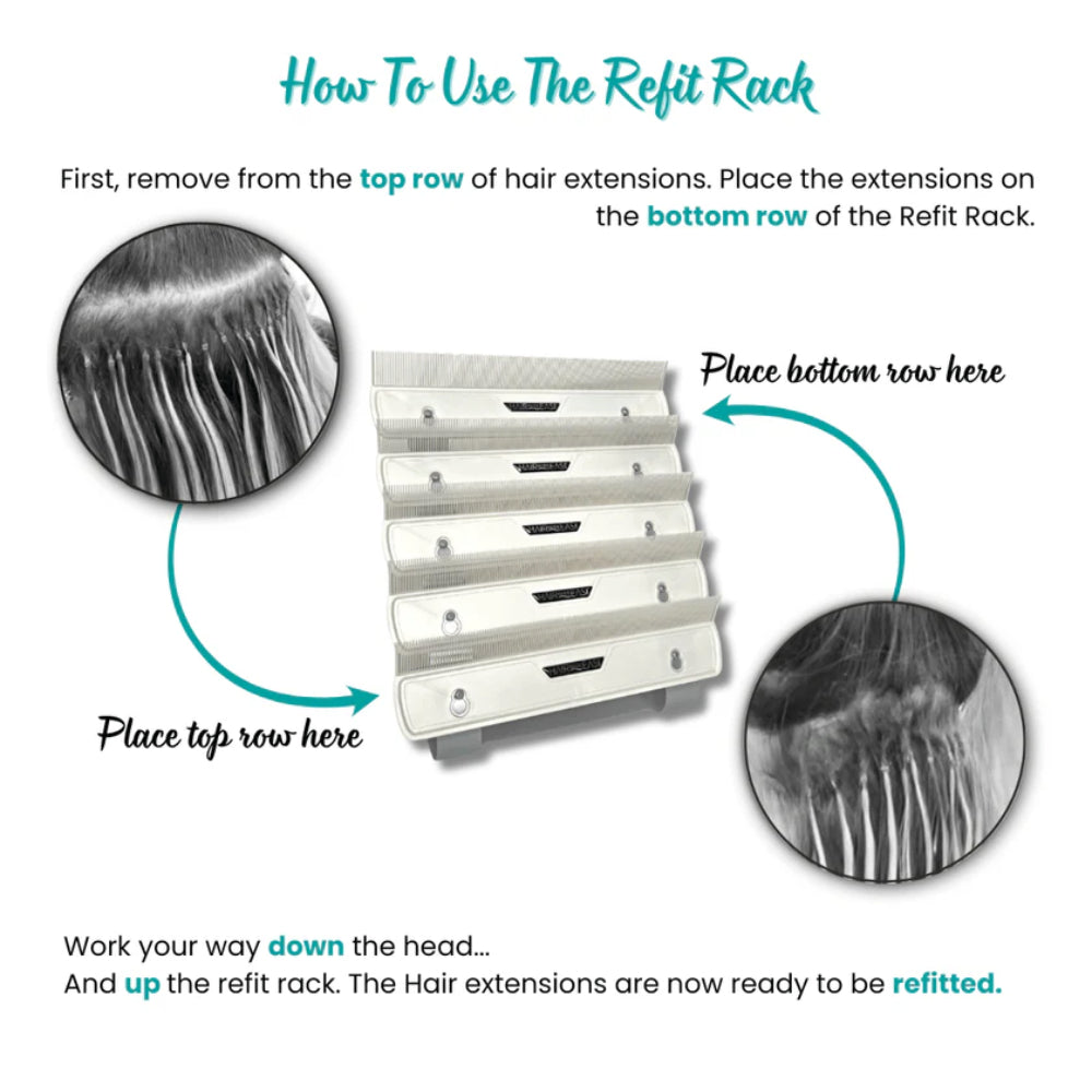 Hair Made Easi Hair Extension Refit Rack Black