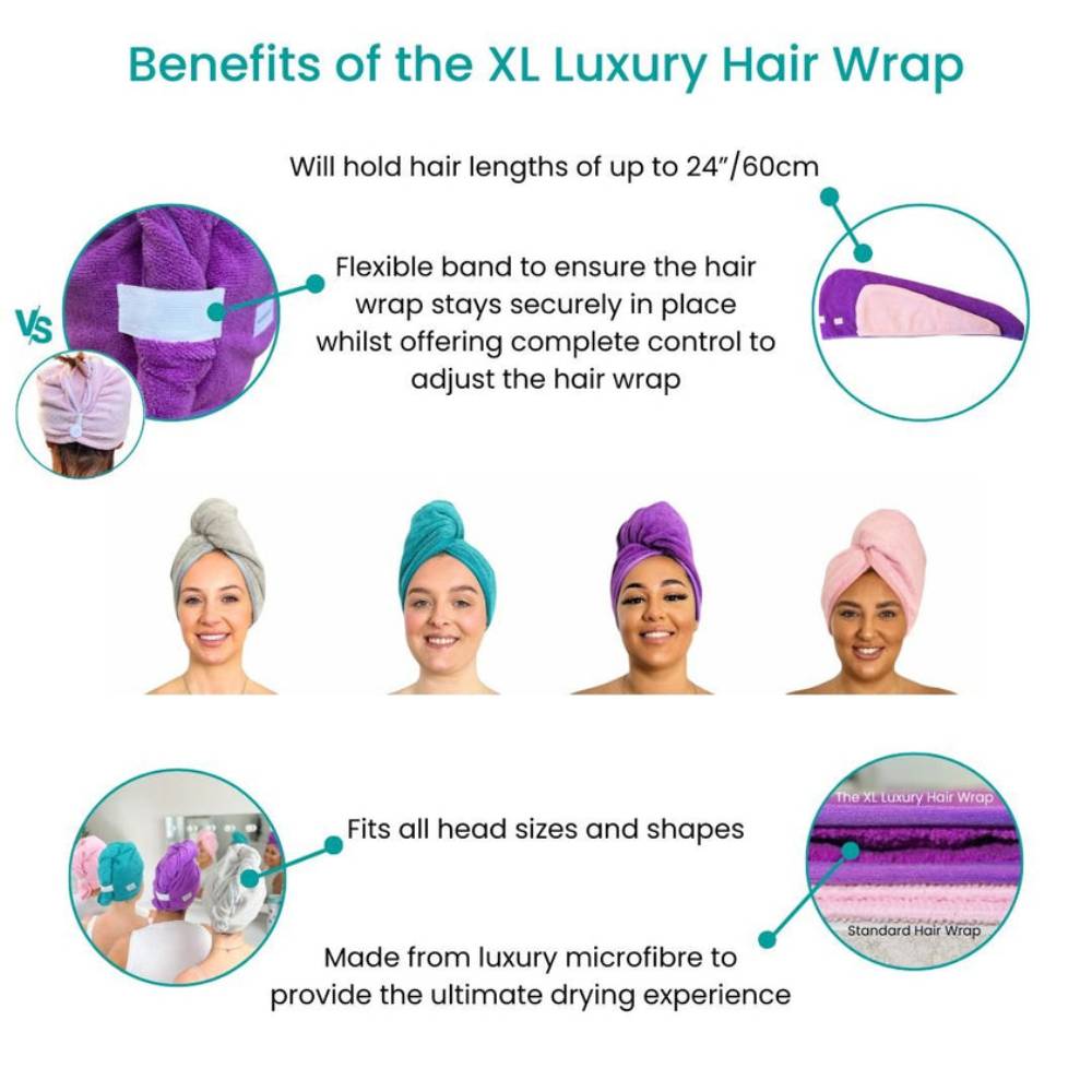 Hair Made Easi XL Luxe Drying Wrap Dove Grey