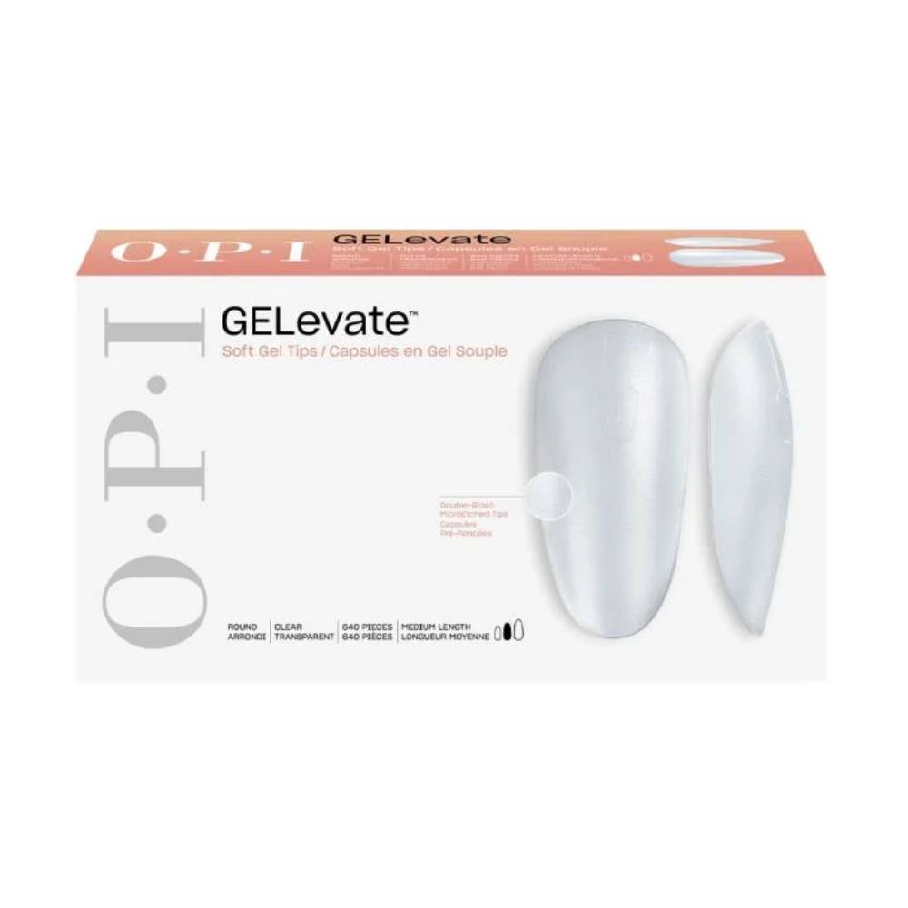OPI GELevate Soft Gel Tips Medium Clear Round (640)