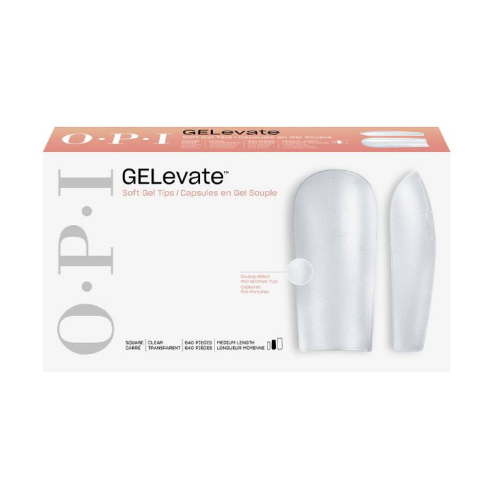 OPI GELevate Soft Gel Tips Medium Clear Square (640)