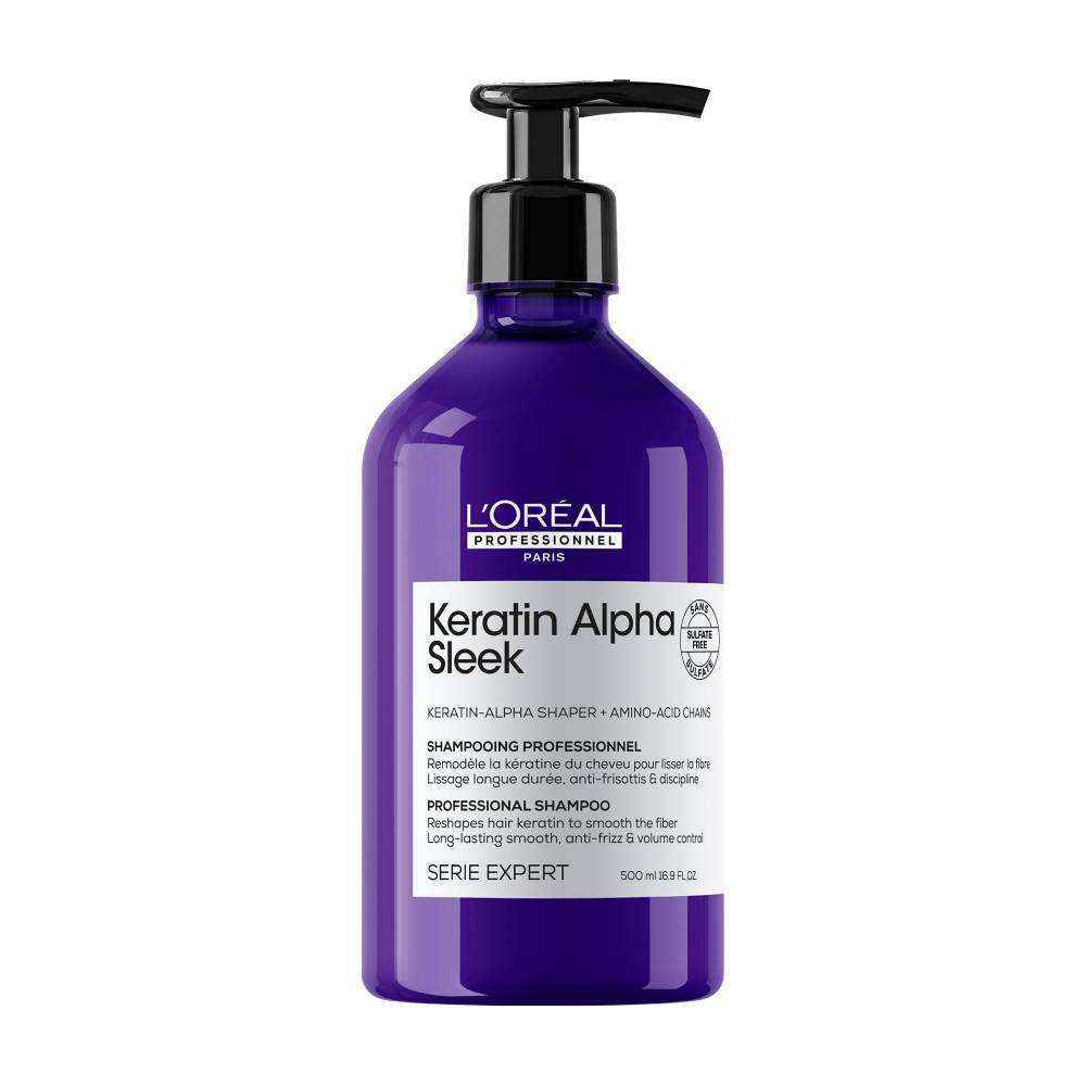 L'Oreal Serie Expert Keratin Alpha Sleek Shampoo 500ml
