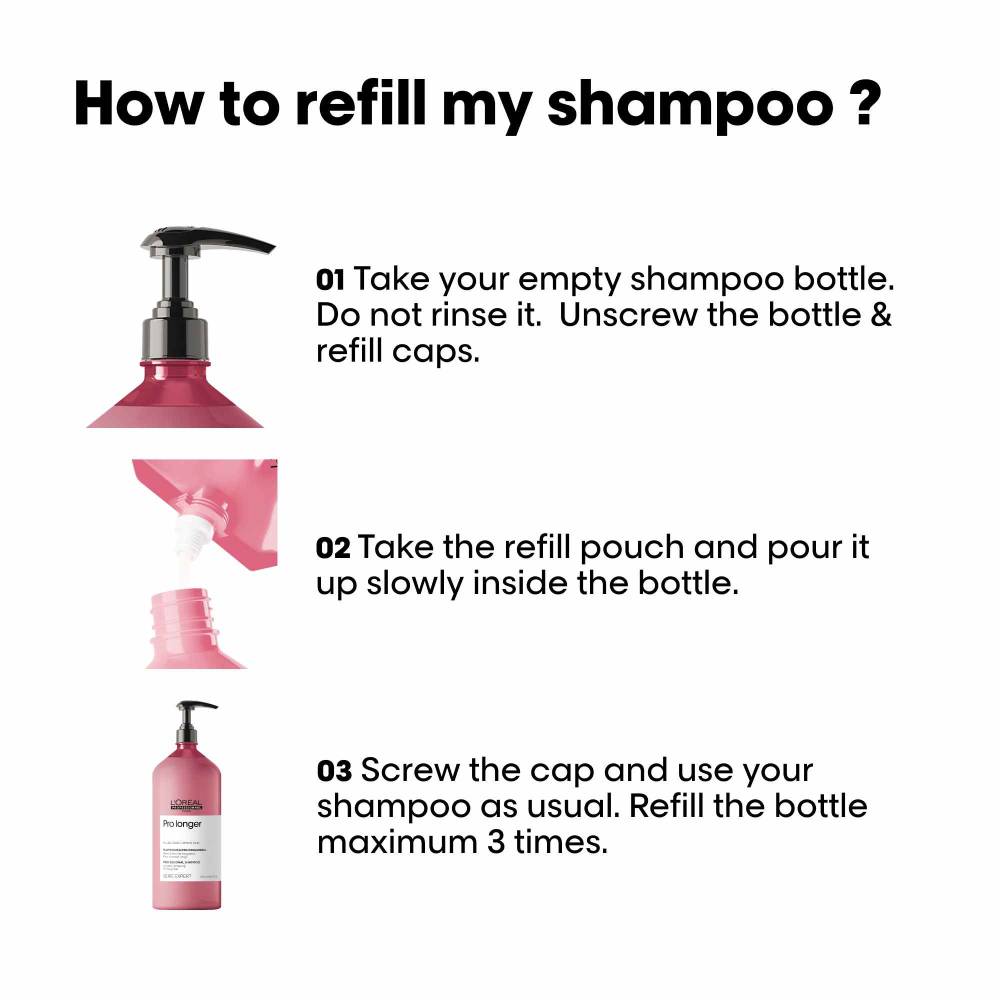 L'Oreal Serie Expert Pro Longer Shampoo Refill 1000ml