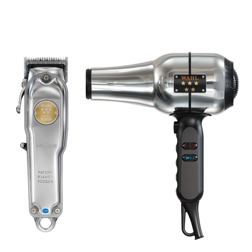 Wahl Cordless Senior Metal Edition with FREE Barber Dryer