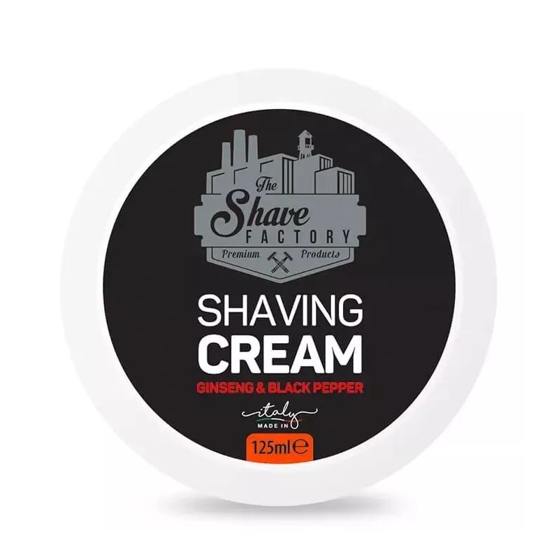 The Shave Factory Shaving Cream Bowl Ginseng & Black Pepper 125ml