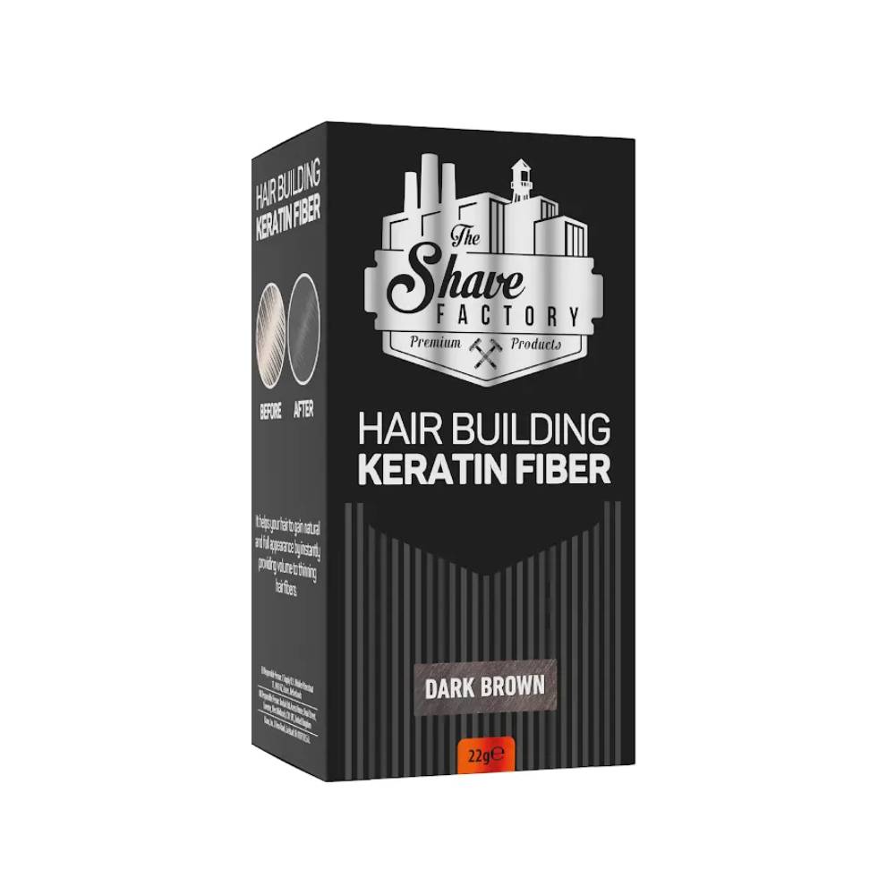 The Shave Factory Hair Building Keratin Fiber Dark Brown 22g