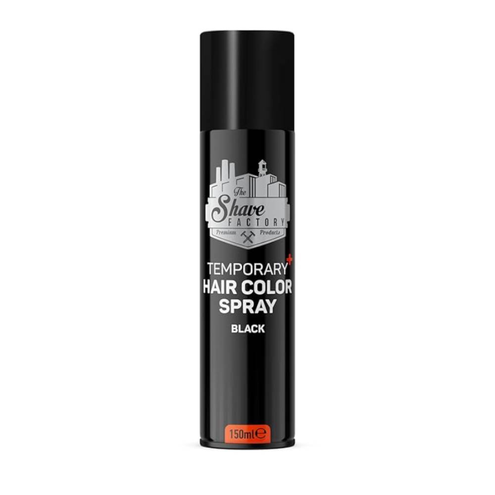The Shave Factory Temporary Hair Color Spray Black 150ml