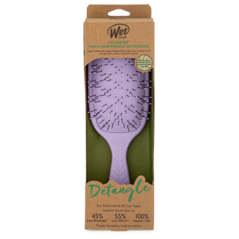 WetBrush Go Green Thick Hair Paddle Detangler Purple