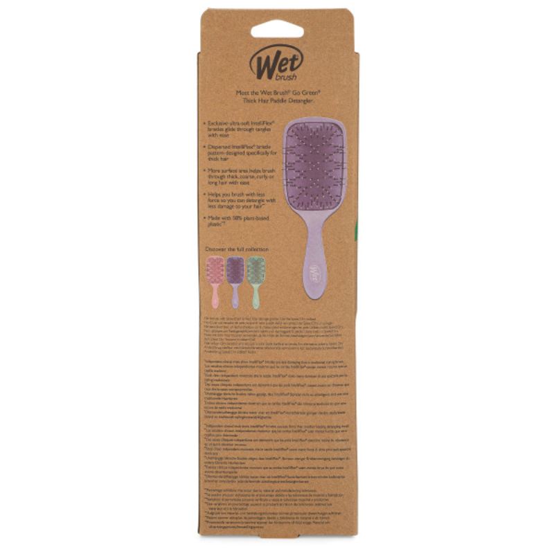 WetBrush Go Green Thick Hair Paddle Detangler Purple