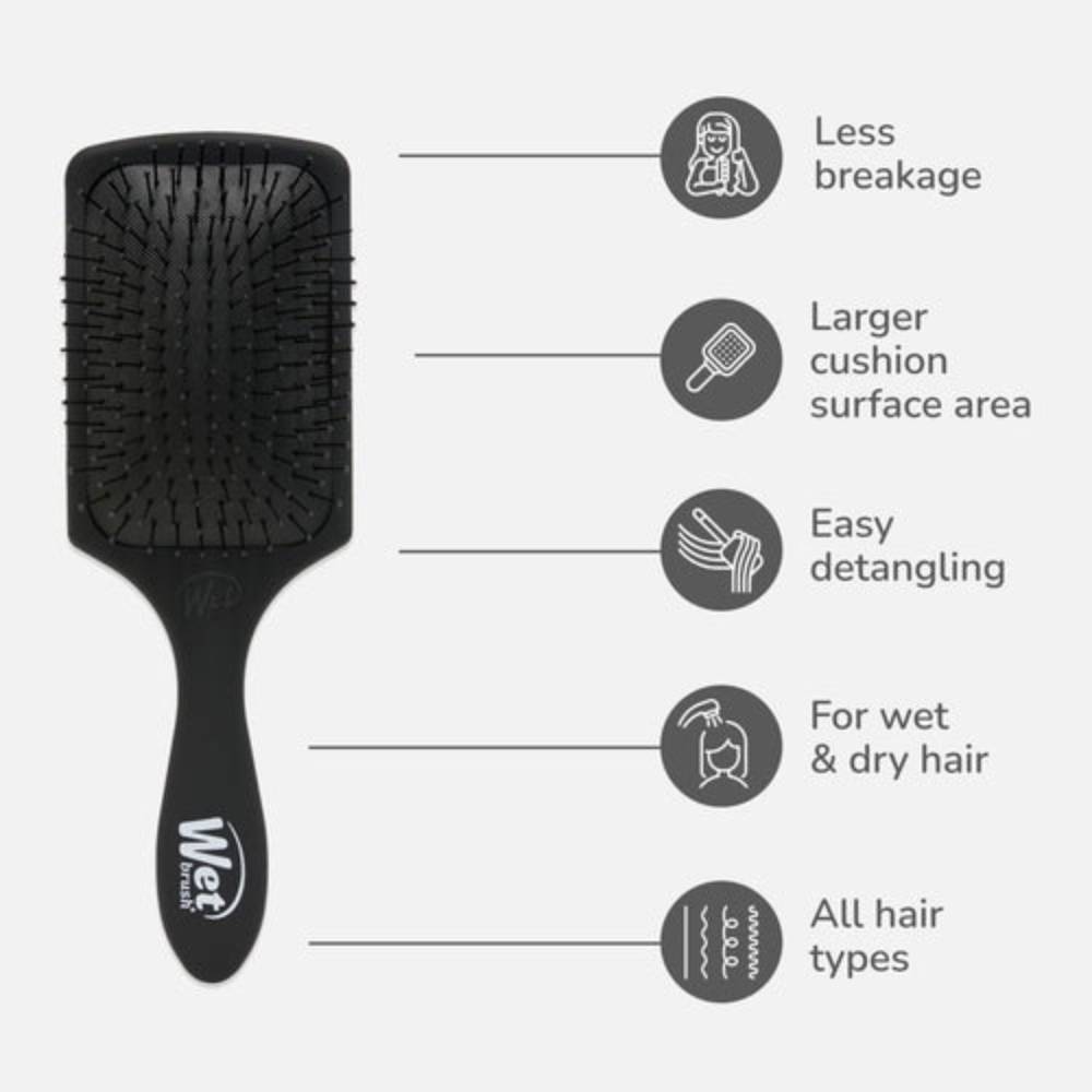 WetBrush Paddle Detangler Frost Black