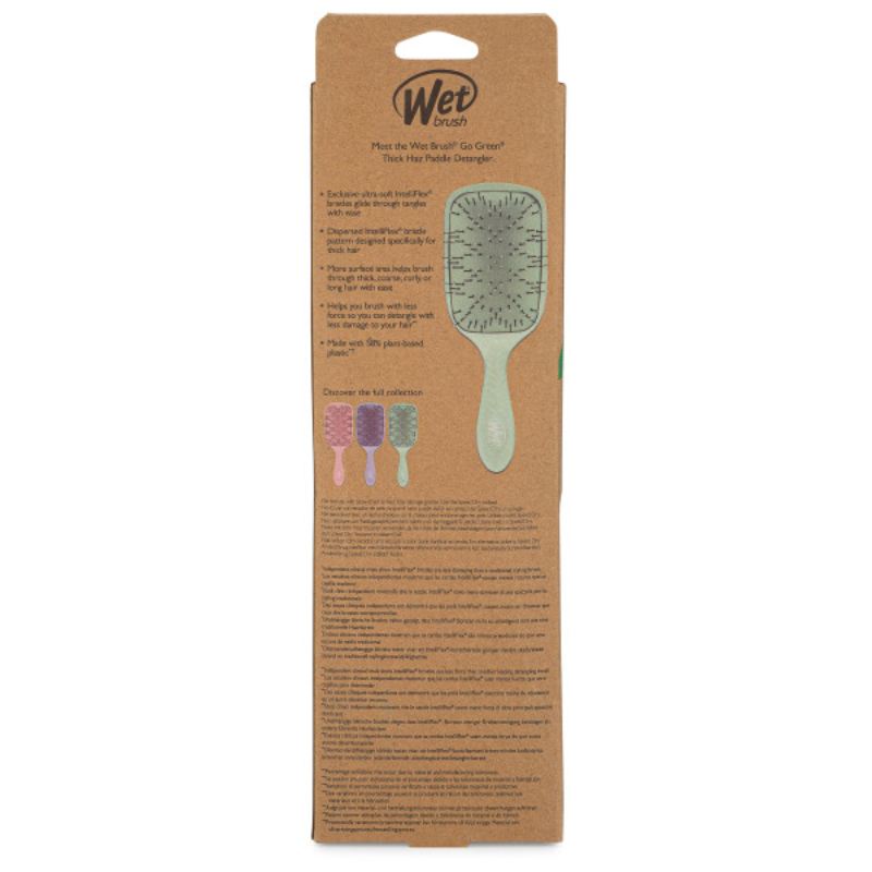 WetBrush Go Green Thick Hair Paddle Detangler Green