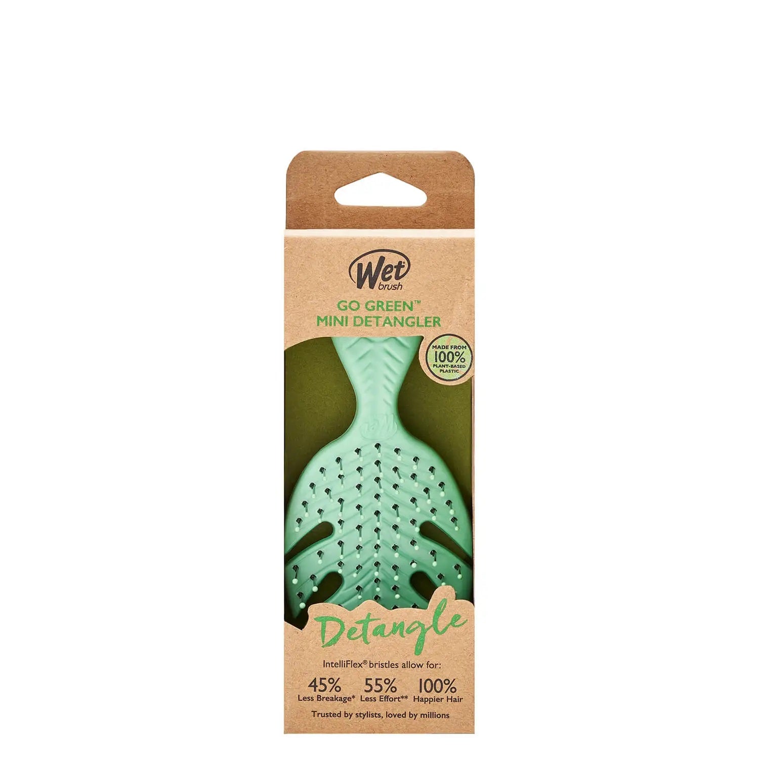 WetBrush Go Green Mini Detangler Green