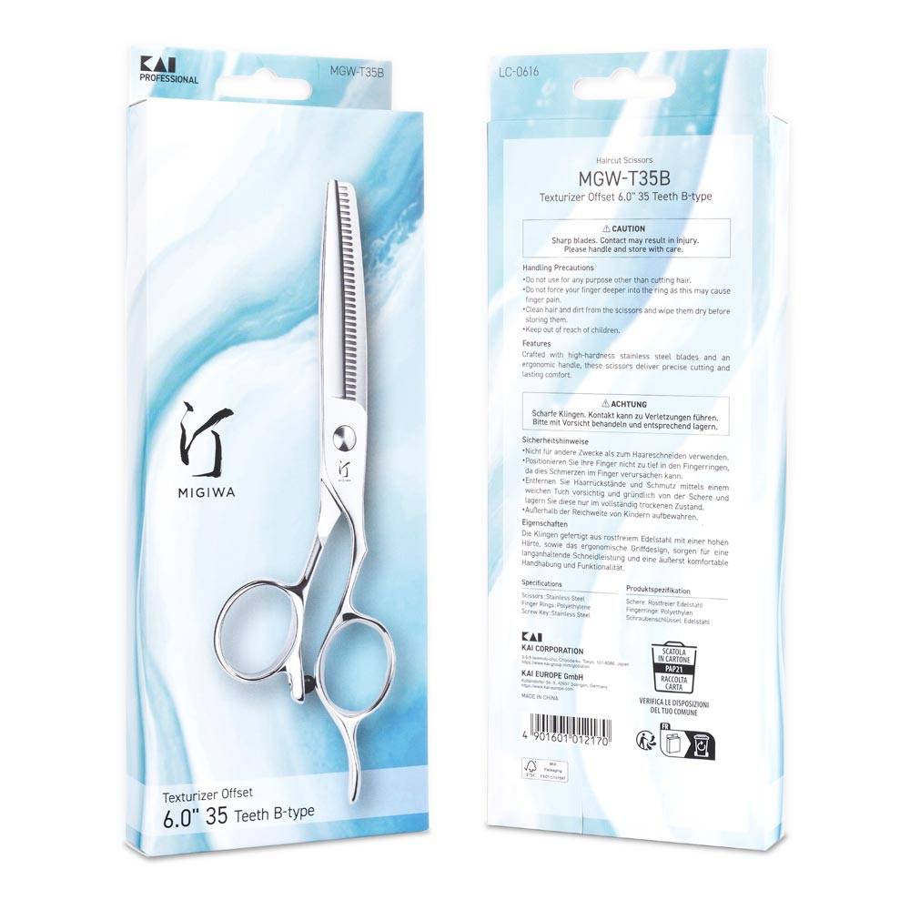 Kasho Migiwa Texturising Offset 35 Teeth 6" Scissor