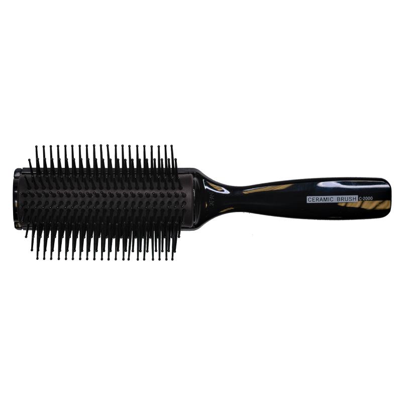 Vess 9 Row Ceramic Brush Black