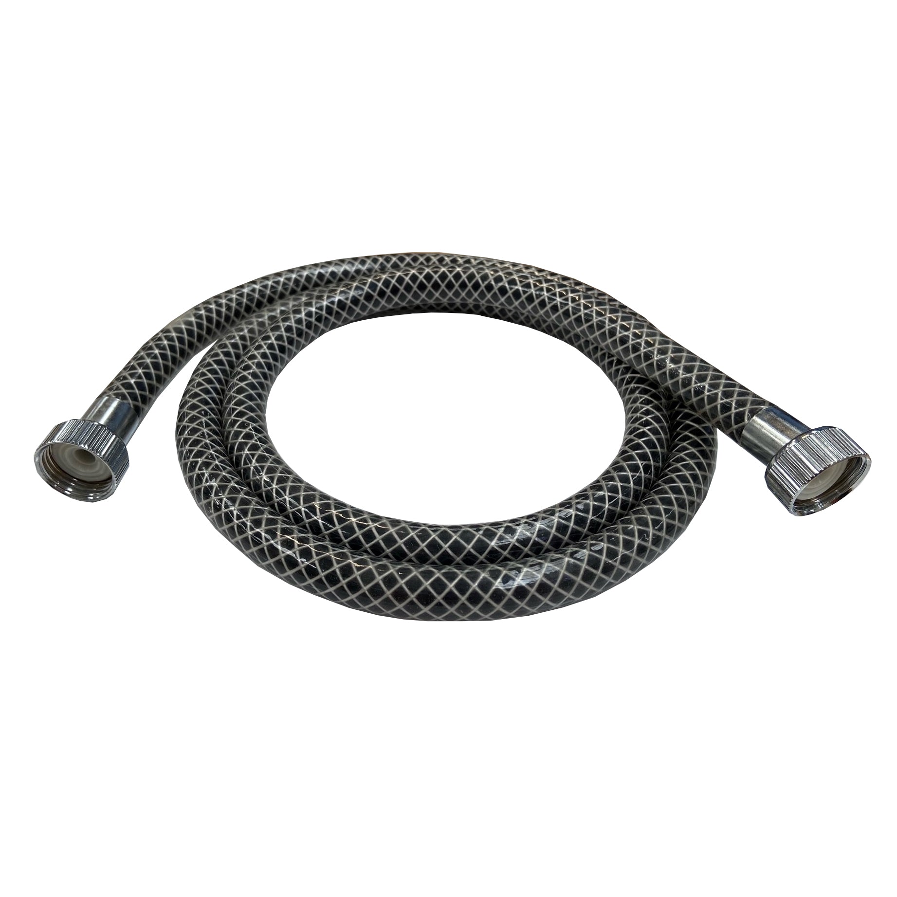 Salon Shower Hose Female/Female 3/4 x 3/4 Black & White